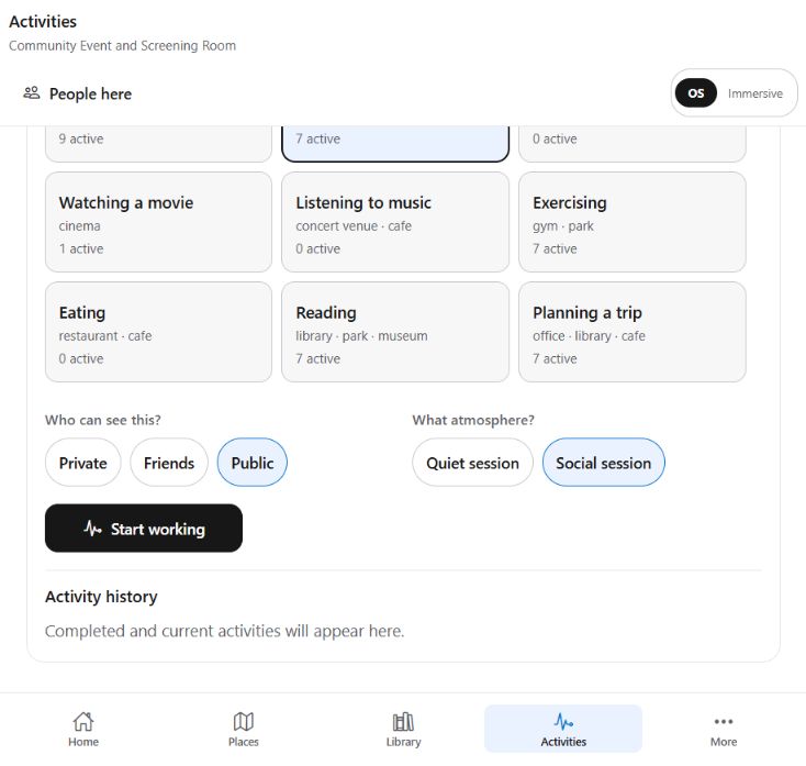 A study activity ready to choose